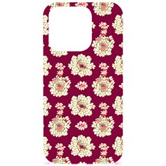 Retro 1880s Flowers Pattern Iphone 15 Pro Black Uv Print Pc Hardshell Case by violetheavensky