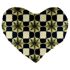 Royal Fractal Pattern Large 19  Premium Heart Shape Cushions by violetheavensky