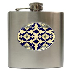 Royal Fractal Pattern 3 Hip Flask (6 Oz) by violetheavensky