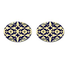 Royal Fractal Pattern 3 Cufflinks (oval) by violetheavensky