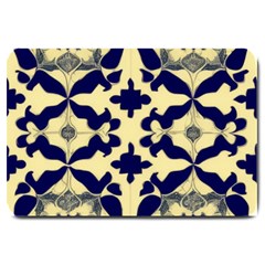 Royal Fractal Pattern 3 Large Doormat by violetheavensky