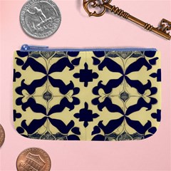 Royal Fractal Pattern 3 Large Coin Purse by violetheavensky