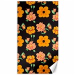 Retro 40s 50s Flowers Pattern Halloween 3 Canvas 40  x 72  39.28 x69.23  Canvas - 1