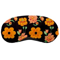 Retro 40s 50s Flowers Pattern Halloween 3 Sleep Mask by violetheavensky