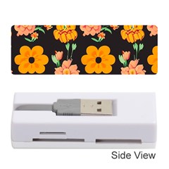 Retro 40s 50s Flowers Pattern Halloween 3 Memory Card Reader (stick) by violetheavensky