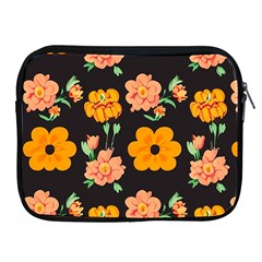 Retro 40s 50s Flowers Pattern Halloween 3 Apple Ipad 2/3/4 Zipper Cases by violetheavensky