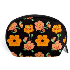 Retro 40s 50s Flowers Pattern Halloween 3 Accessory Pouch (large) by violetheavensky