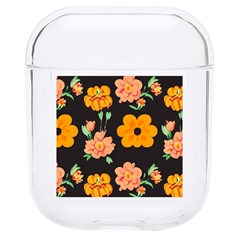 Retro 40s 50s Flowers Pattern Halloween 3 Hard Pc Airpods 1/2 Case by violetheavensky