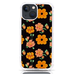 Retro 40s 50s Flowers Pattern Halloween 3 Iphone 13 Mini Tpu Uv Print Case by violetheavensky