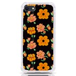 Retro 40s 50s Flowers Pattern Halloween 3 iPhone SE Front