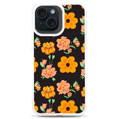 Retro 40s 50s Flowers Pattern Halloween 3 Iphone 15 Plus Tpu Uv Print Case by violetheavensky