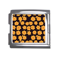 Retro 40s 50s Flowers Pattern Halloween 4 Mega Link Italian Charm (18mm) by violetheavensky