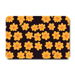 Retro 40s 50s Flowers Pattern Halloween 4 Small Doormat by violetheavensky