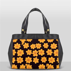 Retro 40s 50s Flowers Pattern Halloween 4 Oversize Office Handbag by violetheavensky