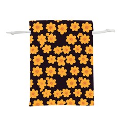 Retro 40s 50s Flowers Pattern Halloween 4 Lightweight Drawstring Pouch (l) by violetheavensky