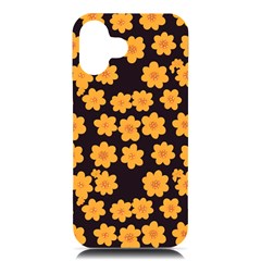 Retro 40s 50s Flowers Pattern Halloween 4 Iphone 16 Plus Black Uv Print Pc Hardshell Case by violetheavensky