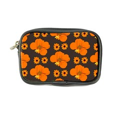 Retro 40s 50s Flowers Pattern Halloween 2 Coin Purse by violetheavensky