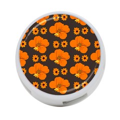 Retro 40s 50s Flowers Pattern Halloween 2 4-port Usb Hub (one Side) by violetheavensky