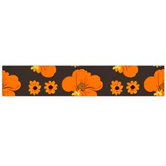 Retro 40s 50s Flowers Pattern Halloween 2 Large Premium Plush Fleece Scarf  by violetheavensky