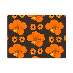 Retro 40s 50s Flowers Pattern Halloween 2 Premium Plush Fleece Blanket (mini) by violetheavensky