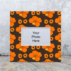 Retro 40s 50s Flowers Pattern Halloween 2 White Box Photo Frame 4  X 6  by violetheavensky