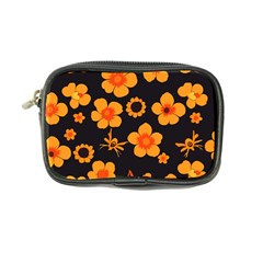 Retro 40s 50s Flowers Pattern Halloween Coin Purse by violetheavensky