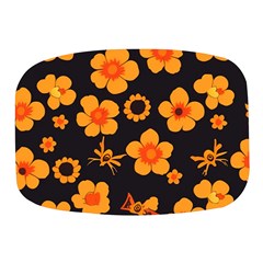 Retro 40s 50s Flowers Pattern Halloween Mini Square Pill Box by violetheavensky