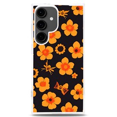 Retro 40s 50s Flowers Pattern Halloween Samsung Galaxy S24 Plus 6 7 Inch Tpu Uv Case by violetheavensky