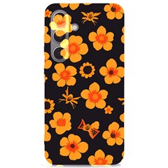 Retro 40s 50s Flowers Pattern Halloween Samsung Galaxy S24 6 2 Inch Black Tpu Uv Case by violetheavensky