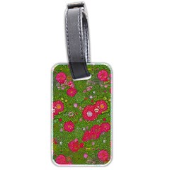 Mid Century Retro Floral 1970s 1960s Pattern 88 Luggage Tag (two Sides) by violetheavensky