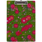 Mid Century Retro Floral 1970s 1960s Pattern 88 A4 Acrylic Clipboard Front