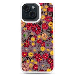 Mid Century Retro Floral 1970s 1960s Pattern 90 Iphone 15 Plus Tpu Uv Print Case by violetheavensky