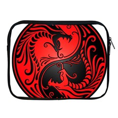 Red Yin Yang Dragons Apple Ipad 2/3/4 Zipper Cases by JeffBartels