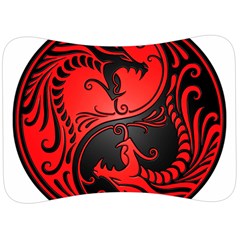 Red Yin Yang Dragons Velour Seat Head Rest Cushion by JeffBartels