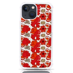 Mid Century Retro Floral 1970s 1960s Pattern 91 Iphone 13 Mini Tpu Uv Print Case by violetheavensky