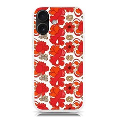 Mid Century Retro Floral 1970s 1960s Pattern 91 Iphone 16 Tpu Uv Print Case by violetheavensky