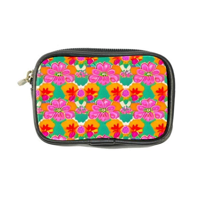 Retro 40s 50s Mexico Flowers Pattern Coin Purse