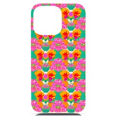 Retro 40s 50s Mexico Flowers Pattern Iphone 14 Pro Max Black Uv Print Pc Hardshell Case by violetheavensky