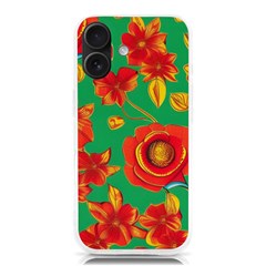 Mid Century Retro Floral 1970s 1960s Pattern 89 Iphone 16 Tpu Uv Print Case by violetheavensky