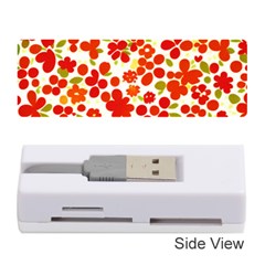 Mid Century Retro Floral 1970s 1960s Pattern 92 Memory Card Reader (stick) by violetheavensky