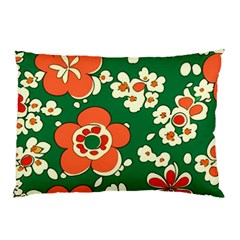 Mid Century Retro Floral 1970s 1960s Pattern 94 Pillow Case by violetheavensky