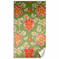 Retro 40s 50s Mexico Flowers Pattern 3 Canvas 40  X 72  by violetheavensky