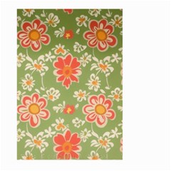 Retro 40s 50s Mexico Flowers Pattern 3 Large Garden Flag (two Sides) by violetheavensky