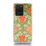 Retro 40s 50s Mexico Flowers Pattern 3 Samsung Galaxy S20 Ultra 6.9 Inch TPU UV Case Front