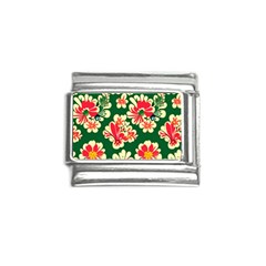 Retro 40s 50s Mexico Flowers Pattern 2 Italian Charm (9mm) by violetheavensky