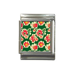 Retro 40s 50s Mexico Flowers Pattern 2 Italian Charm (13mm) by violetheavensky