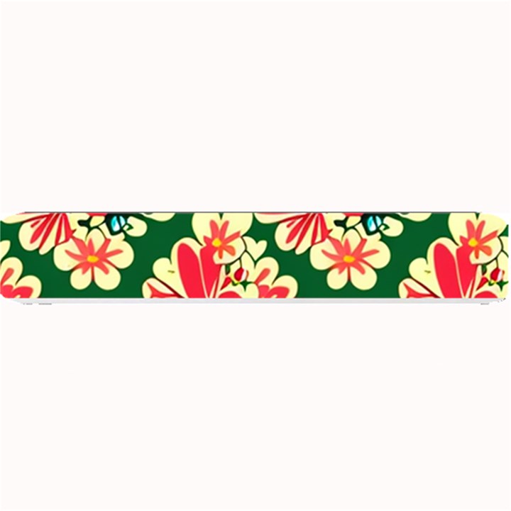 Retro 40s 50s Mexico Flowers Pattern 2 Small Bar Mat