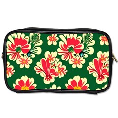 Retro 40s 50s Mexico Flowers Pattern 2 Toiletries Bag (two Sides) by violetheavensky