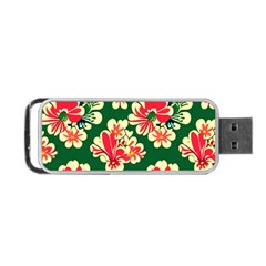 Retro 40s 50s Mexico Flowers Pattern 2 Portable Usb Flash (two Sides) by violetheavensky