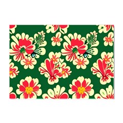 Retro 40s 50s Mexico Flowers Pattern 2 Crystal Sticker (a4) by violetheavensky